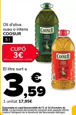 Coosur - Oli D'Oliva Suau O Intens
