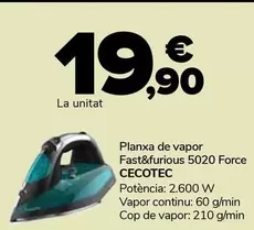 Cecotec - Planxa De Vapor Fast&Furious 5020 Force