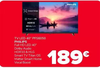 Philips - TV Led 40" PFS6050