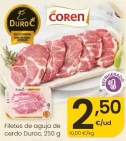 Coren - Filetes De Aguja De Cerdo Duroc