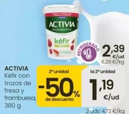 Activia - Kefir Con Trozos De Fresa Y Frambuesa