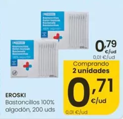 Eroski - Bastoncillos 100% Algodón