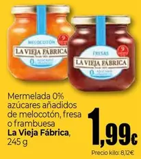 La Vieja Fábrica - Mermelada 0% Azúcares Añadidos De Melocotón, Fresa O Frambuesa