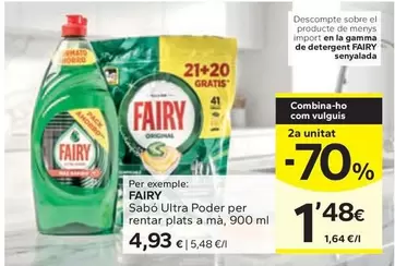 Fairy - Sabó Ultra Poder Per Rentar Plats A Ma