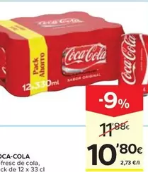 Coca-Cola - Refresc De Cola Zero O Zero Zero