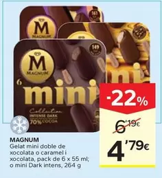 Magnum - Gelat Mini Doble De Xocolata O Caramel I Xocolata O Mini Dark Intense