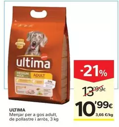 Ultima - Menjar Per A Gos Adult, De Pollastre I Arròs
