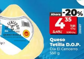 Dia El Cencerro - Queso Tetilla D.O.P.