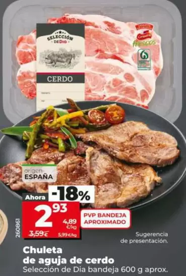 Seleccion De Dia - Chuleta De Aguja De Cerdo