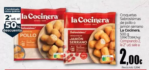 La Cocinera - Croquetas Sabrosísimas De Pollo O Jamón Serrano 