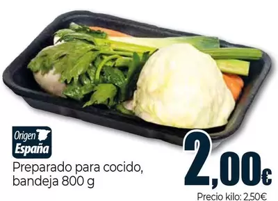Preparado Para Cocido Bandeja