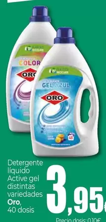Oro - Detergente Líquido Activo Gel Distintas