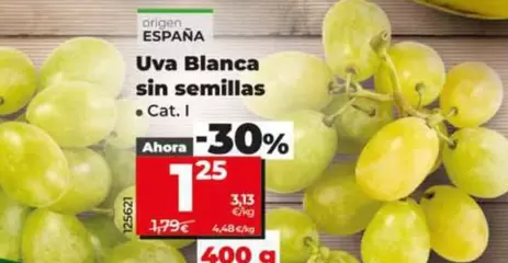 Uva Blanca Sin Semillas