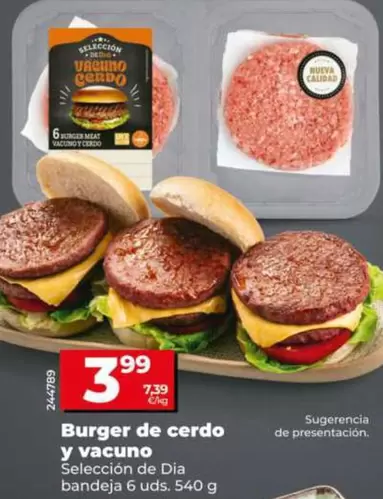 Seleccion De Dia - Burger De Cerdo Y Vacuno