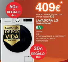LG - Lavadora F4WR6009A0W