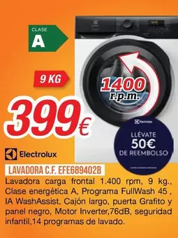 Electrolux - Lavadora C.F. EFE689402B