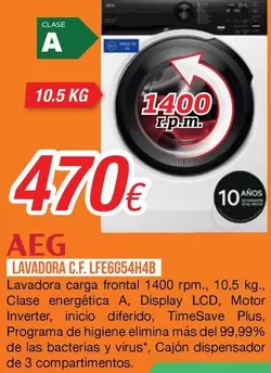 AEG - Lavadora C.F. LFE6G54H4B