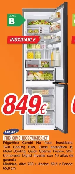 Samsung - Frig Combi RB38C7B6BS9/EF