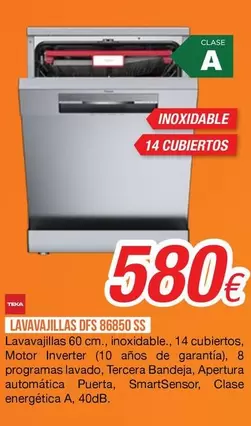 Teka - Lavavajillas DFS 86850 SS