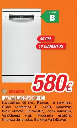 Bosch - Lavavajillas SPS4EMW17E