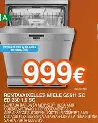 Miele - Rentavaixelles G5611SC