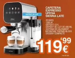 Ufesa - Sienna Late Cafetera Expresso