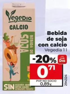 Vegedia - Bebida De Soja Con Calcio 