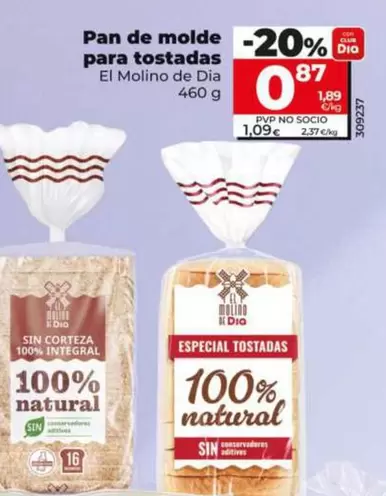 El Molino De Dia - Pan De Molde Para Tostadas