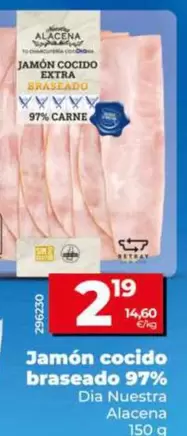 Dia Nuestra Alacena - Jamón Cocido Braseado 97%