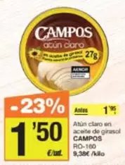 Campos - Atún Claro En Aceite De Girasol Ro-180