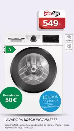 Bosch - Lavadora Wgg254zees