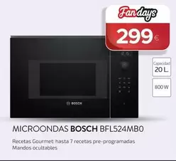 Bosch - Microondas Bfl524mbo