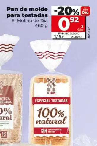 El Molino De Dia - Pan De Molde Para Tostadas