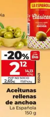 La Española - Aceitunas Rellenas De Anchoa
