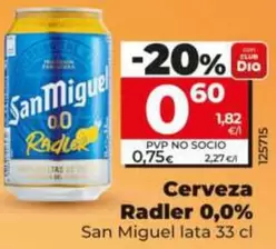 San Miguel - Cerveza Radler 0,0%