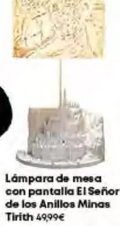 Lámpara De Mesa Con Pantalla El Señor De Los Anillos Minas Tirith