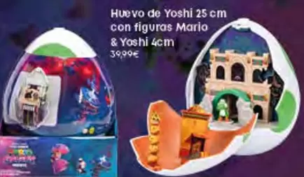Huevo De Yoshi 25 Cm Con Figuras Mário & Yashi 4 Cm