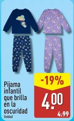 Pijama Infantil Que Brilla En La Oscuridad