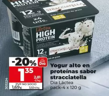 Dia Lactea - Yogur Alto En Proteínas Sabor Stracciatella