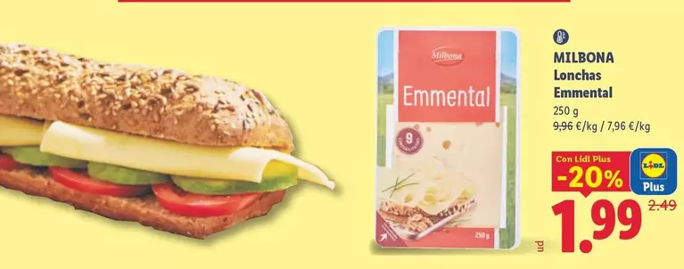 Milbona - Lonchas Emmental