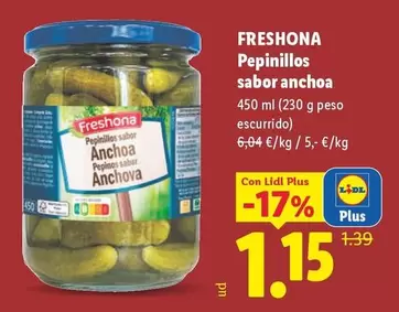 Freshona - Pepinillos Sabor Anchoa
