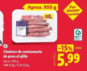Chuletas De Contramuslo De Pavo Al Ajillo