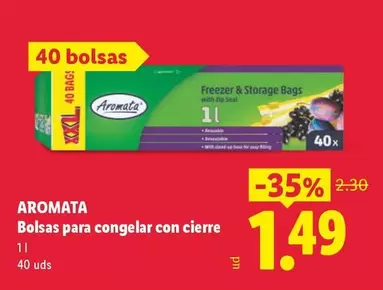 Aromata - Bolsas Para Congelar Con Cierre