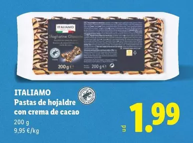 Italiamo - Pastas De Hojaldre Con Crema De Cacao