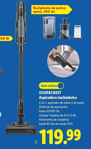SilverCrest - Aspiradora Inalambrica