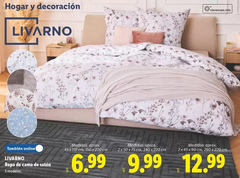 Livarno - Ropa De Cama De Saten