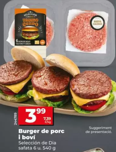 Seleccion De Dia - Burger De Cerdo Y Vacuno
