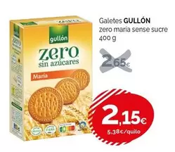 Gullón - Galetes Zero Maria Sense Sucre