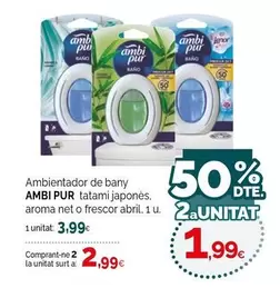Ambi Pur - Ambientador De Bany Tatami Japones, Aroma Net O Frescor Abril