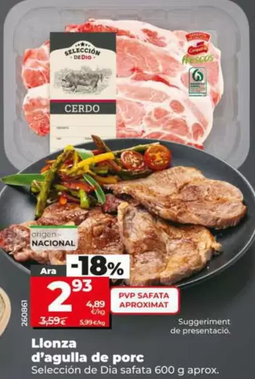 Seleccion De Dia - Chuleta De Aguja De Cerdo